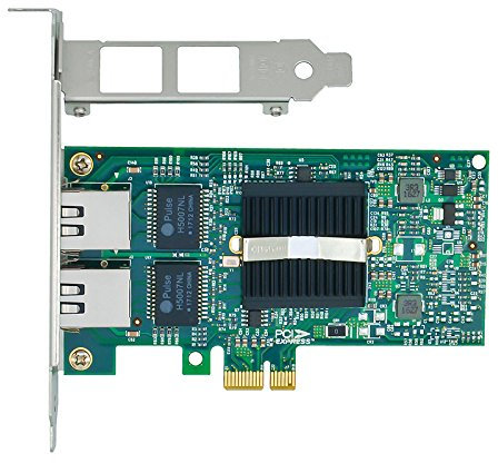 Jeirdus PCIE X1 Server Netzwerkkarte 1000M RJ45 NIC Ethernet Desktop Adapter 82575-T2 Network Card