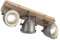 Qazqa - Industrie I Vintage I IndustrieSpot I Spotlight I Deckenspot I Deckenstrahler I Strahler I Lampe I Leuchte stahl I nickel matt mit Holz kippbar 3-flammig Spotbalken-Licht - Emado I Wohnzimmer