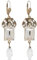 Jugendstil Ohrringe Markenkristallen Gold Crystal große Ohrringe hängend NOBEL SCHMUCK