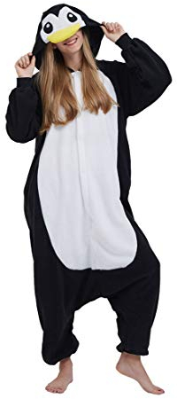 SAMGU Pigiama Animali Cosplay Uomo Donna Adulti Costume Tuta Pinguino XL