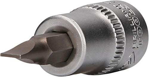 BRILLIANT TOOLS BT021860 3/8 Inch Slotted Bit Socket, 0.8 x 5.5 mm [Powered by KS Tools]
