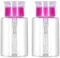 Teemico Nagellackentferner-Pumpspender, leere Plastikflasche, durchsichtiger Kosmetik-Leerflaschenbehälter, 2 Stück