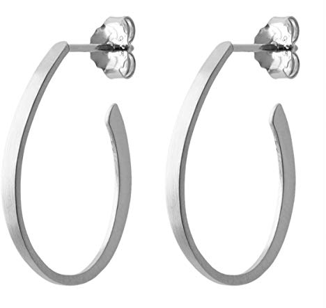 Pernille Corydon Creolen Silber 925 Berlin Serie - 25mm - Damen Ohrringe aus Sterling Silber - E109s