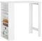 SoBuy Mesa Alta de Cocina, Mesa de Bar Alta para Cocina, Mesa para Pequeños Espacios, Barra de Café para Sala de Estar o Oficina Blanca 112 x 57 x 106 cm FWT17-II-W