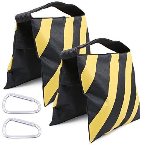 2 Pcs Sand Bags for Photography Video Equipment, Heavy Duty Empty Sandbag Weight Bags for Photo Video Studio Stand, Light Stand Tripod