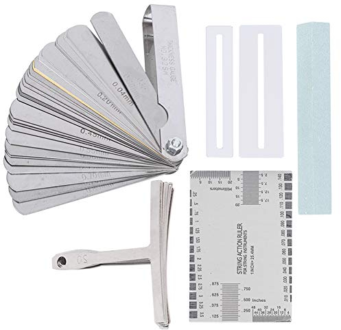 Guitar Tool Set, Including Sander Radius Gauge String Action Ruler Fingerboard Guards Is Suitable For The Measurement And Adjustment Of Electric Guitar, Bass, Banjo, Mandolin And Various Stringed