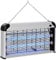 Outsunny Elettroinsetticida da Esterno e Interno con Lampada Antizanzare UV per 60m², Zanzariera Elettrica 30W, Nero e argento