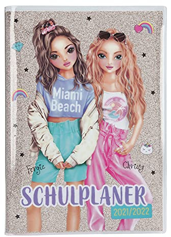 Depesche 11546 TOPModel - Schulplaner 2021/22 mit Wochenübersicht, zum Eintragen von Hausaufgaben, Notizen und Terminen, transparentes, gitterhinterlegtes Cover
