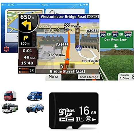 16GB GPS Micro SD Karte für Navigation Nordamerika USA Kanada Mexiko - Offline Karte für IGO Android 2019 Version