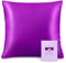 OLESILK Seide Kissenbezug Kissenhülle Haar- und Hautpflege mit Reißverschluss 16 Momme 1 Stück Violett 40x40cm