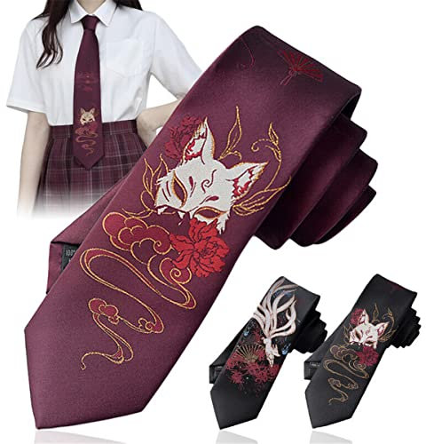 3 Stücke Japanischer Anime Fox Tie Neck Cosplay JK Kleidung Männer Frauen Kawaii Zubehör Requisiten Kostüm für Hochzeit Graduierung Schule Cosplay