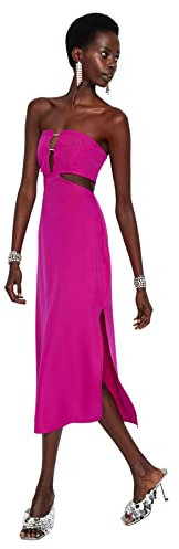 Trendyol Vestido-Rosa-Shift, Fucsia, 38 para Mujer