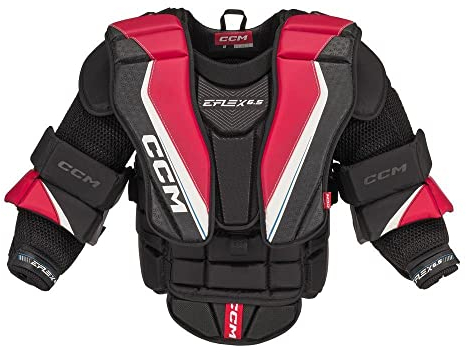 CCM EFLEX 6.5 Goalie Brustpanzer Junior, schwarz/rot/weiß (Gröse: L/XL)