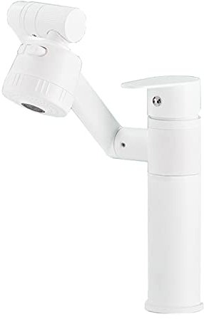 Rubinetto Lavandino Bagno,Bianco,Miscelatore Lavabo Bagno,Miscelatore Bagno Ideal Standard,Lavabo Da Appoggio,Miscelazione Calda E Fredda,Anticorrosione In Ottone,Bianco A