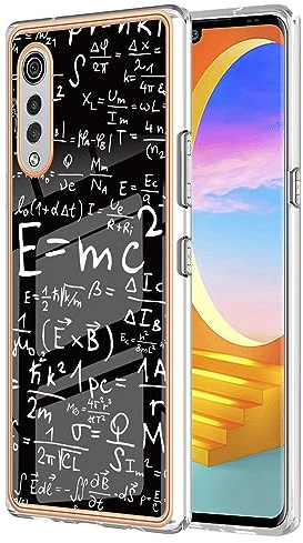 BLOTECH Hülle für LG Velvet 4G 5G Zurück Bumper Schutzhülle Gleichung Design Etui Glatte Oberfläche Case für LG Velvet 4G 5G Electroplated Back Case HandyTaschen Handyhülle für LG Velvet 4G 5G