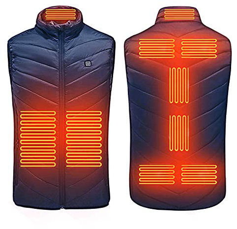 Heizweste Herren Usb, Beheizbare Jacke Damen, Beheizbare Weste, Heizjacke Winter Jagd Wandern Daunen Kleidung Mit Heizung Elektrisch Wärmeweste Arbeit Camping Angeln Ski Fahrradjacke Outdoor Gilet