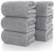 Lumimi Towels 6 Piece Soft Microfiber Bath Towel Set Incredibly Absorbent Lightweight Quick Dry and Durable, 55 L x 27 W, 6 Pack Light Grey