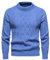 Men's Cable Knit Turtleneck Roll Neck Pullover Sweater - Slim Fit, Solid Color Tops