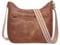 Telena Damen Schultertasche, Klein Umhängetasche Damen Crossbody Bag Kunstleder Handtasche Mittelgroß Braun