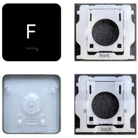 Dolphin.dyl Ersatz-Tastenkappe mit Scharnier für (M1 M2) MacBook Pro A2141 A2251 A2289 A2338 A2442 A2485 MacBook Air A2179 A2337 A2681 (F-Taste)