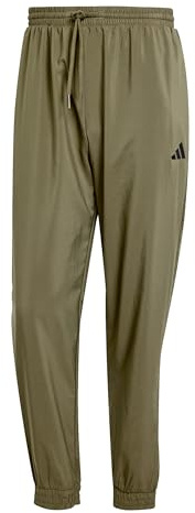 adidas Herren Essentials Small Logo Stanford Elasticated Pants, Olive Strata/Black, M