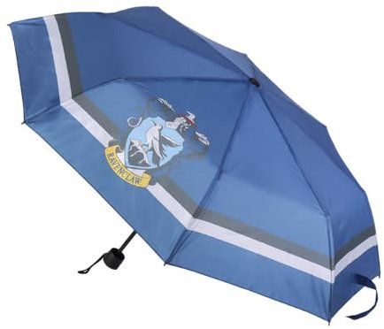 CARTOON Faltbarer Regenschirm Harry Potter Regenschirm Erwachsene 8 Speichen mit manuellem Öffnen, Ravenclaw