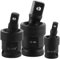 ZOFUN 3 Pcs Impact Socket Set, 1/2, 1/4, 3/8 Socket Set, 360° Rotation Swivel Socket Set, Industrial Steel Socket Set for Impact Driver, Ratchet Wrench