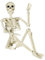KEELYY 90cm Skelett Halloween Deko Skelett aus Kunststoff zum Hängen, Halloween Skelett mit beweglichen Gelenken für Halloween, Fasching, Mottopartys Innen Garten Haus Patio Deko