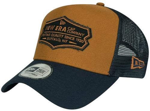 New Era Adjustable Trucker Cap - Retro Patch Navy/Peanut