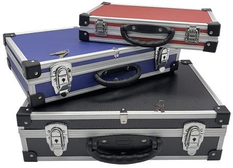 Maletín de Herramientas, pack de 3 maletas de Aluminio, set de 3 maletas portátiles