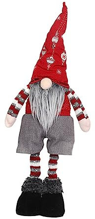 LALADEFIEE 1pezzi Gnome Decorativo Natalizio Con Gambe Retrattili Peluche Decorazione Invernale e Autunnale Stile Scandinavo Gnomi Adorabili Per Festività e Compleanni