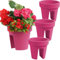 botle Satz von 3 Stück Balkonkiste Blumenkasten Geländerkasten Balkonkasten Geländertopf ?24,5cm | 5 L Fuchsia Balkon-Blumenkasten oval