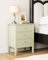 HEYZOEY Nachttisch, Retro Nachtschrank mit 3 Schubladen, Massivholz Nachttisch, Boho Nachtkommode für Schlafzimmer, Wohnzimmer, Grün