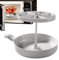 Wusideday Griglia per forno a microonde, griglia per pancetta croccante per forno a microonde, vassoio verticale con gancio per griglia, multiuso, con spazzola e clip
