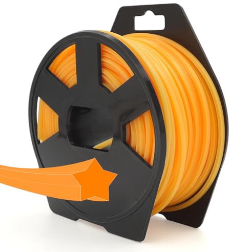 Zeqeey Corda per decespugliatore a forma di stella, resistente, 3,0 mm x 32 m, ricambio universale in nylon