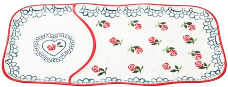 ABOOFAN Juego De Vajilla Cerámica Bandeja Para Aperitivos Plato Cuadrado Vajilla Creativa Plato De Cerámica