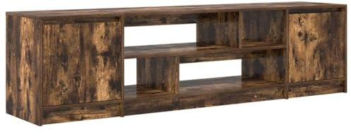 vidaXL Mobile Porta TV Rovere Fumo 188,5x41x50 cm in Legno Multistrato, Mobile TV, credenza TV, Armadio Hi-Fi, Panca TV, Mobile TV