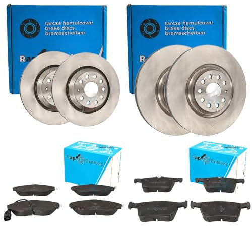 RAP BRAKES Bremsenset vorne + hinten passend für Golf 7 GTI R S3 Leon 5F