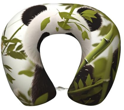GDSHJKLW Oreiller de voyage en mousse à mémoire de forme d'animal et de bambou doux et confortable en forme de U - Accessoires de voyage pour dormir, repos, avion, voiture et bureau