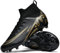 Football Boots Men's Football Trainer Boys Astro Turf Soccer Boots High-Top Spikes Youth Outdoor Training Soccer Shoes Athletics Sneakers Breathable Unisex (9.5,Black1)