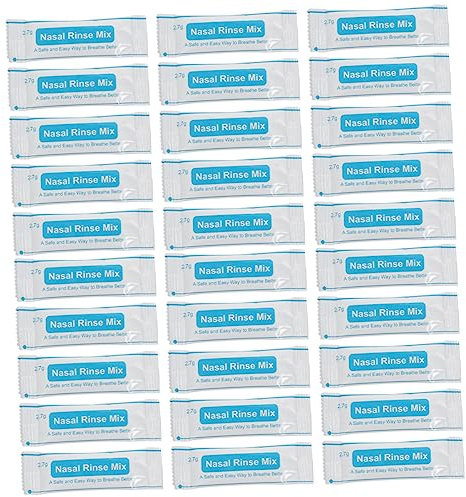 HOLIDYOYO 80stücke Pack Nasenspülsalz Schnell Lösliche Kochsalzlösung Fein Gemahlene Spülmischung Pro Beutel Zur Nasenreinigung Und Pflege Bei Staubbelastung Praktische Einzelpackungen Für u