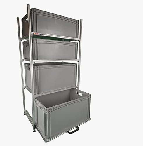 VOBI Wohnmobil Regal Regalsystem Tower 3, mit Auszügen, 687x407 mm (1 Auszug und 3 Regalrahmen)
