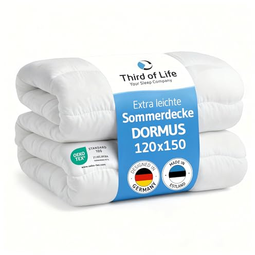 Kinderbettdecke 120x150, Extra leichte Sommerdecke für Kinder, Ökotex 100 | Atmungsaktive Bettdecke für den Sommer, 120 x 150 cm Kinderdecke, Blanket made in Europe, 60°C waschbar und trocknergeeignet