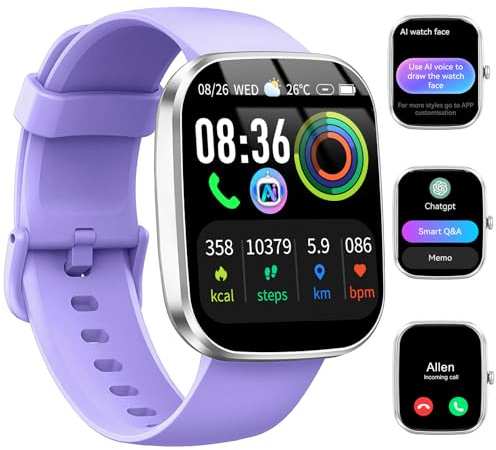 AI Smart Watch with ChatGPT, 1.91 Bluetooth 5.4 Call Smartwatch Men Women | AI Voice 24/7 Heart Rate Sleep Monitor, 200+Watch Face,115+Sports IP68 Waterproof Activity Fitness Tracker for Android iOS