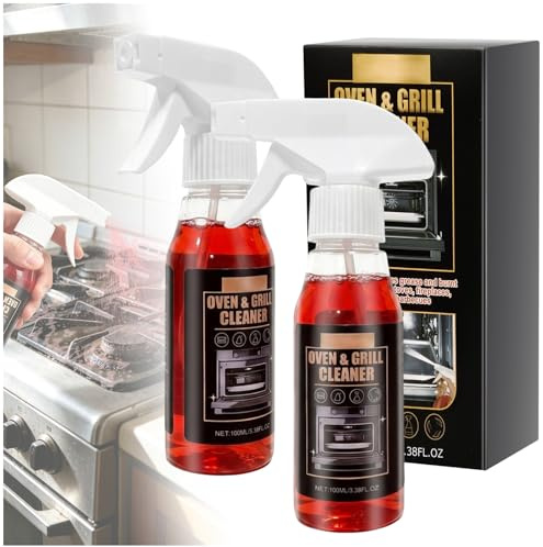 KutaKuta 2 PCS Oven Cleaner Heavy Duty, Professional Oven and Grill Cleaner Spray for Microwave, Air fryer, Ovens, Grills, BBQ, Effectively Removes Stubborn Grease And Oil Stains