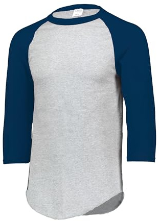 Augusta Sportswear Baseball Jersey 2.0, Athletic Heather/Navy, 3XL