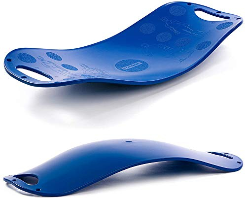 Sport-Thieme Balance Board Fit | Belastbar bis 200 kg | Ganzkörper- und Gleichgewichtstraining | Blau | 1,4 kg | (LxBxH): 65,5x28,4x7 cm | thermoplastischer Kunststoff
