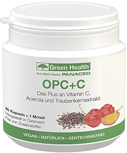 OPC + C Kapseln 90 Stk. aus Traubenkernextrakt und Vitamin C aus der Acerola Kirsche