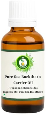 R V Essential Reines Sanddorn Träger Öl 15ml (0.507 Unzen) - Hippophae Rhamnoides (100% reines und natürliche Kaltgepresste) Pure Sea Buckthorn Carrier Oil