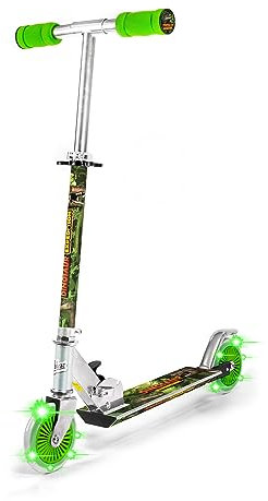 Ozbozz SV14697 Dinosaurier-Roller mit 2 leuchtenden Rädern, Mehrfarbig